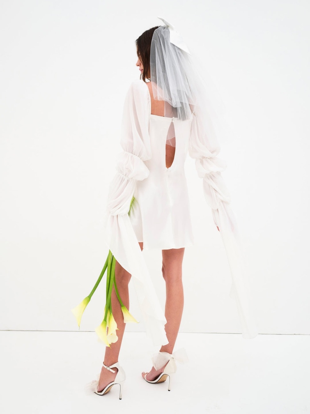 $329 NWT For Love And Lemons “Willow” Ruched Mini Dress Sz X-Large - Picture 2 of 9
